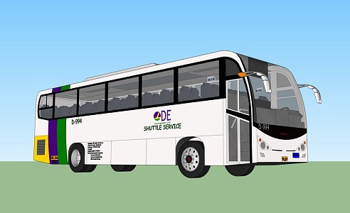 Bus Shuttle 3d model