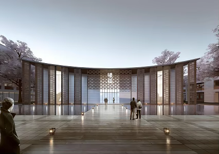 Modern Sales Office Architecture Exhibition Art Gallery Architecture 3d model
