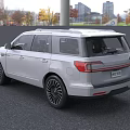 White Lincoln Luxury SUV Exterior with Chrome Grille and Modern Headlights