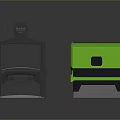 Wooden Stone Crafted Devices With Transparent Casing And Green Body