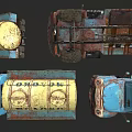 Vintage Blue Milk Tanker Truck Model With Rusty Exterior Details