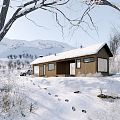 Modern Chalet Snow View Chalet 3d model