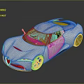 Silver Sports Car With Sleek Aerodynamic Design Red Interior Alloy Wheels And Red Brake Calipers