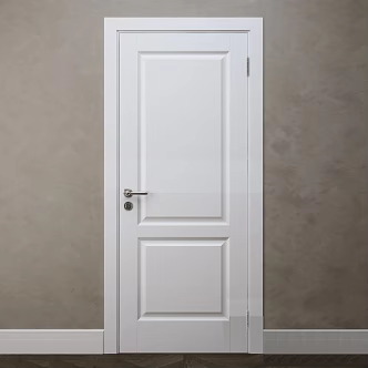 Single door bedroom door study door combination 3d model