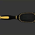 Black And Gold Modern Hairbrush With Stylish Handle And Bristles For Daily Use