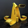 Yellow Banana Shaped Creative Shopping Shop Stand Structure With Modern Design