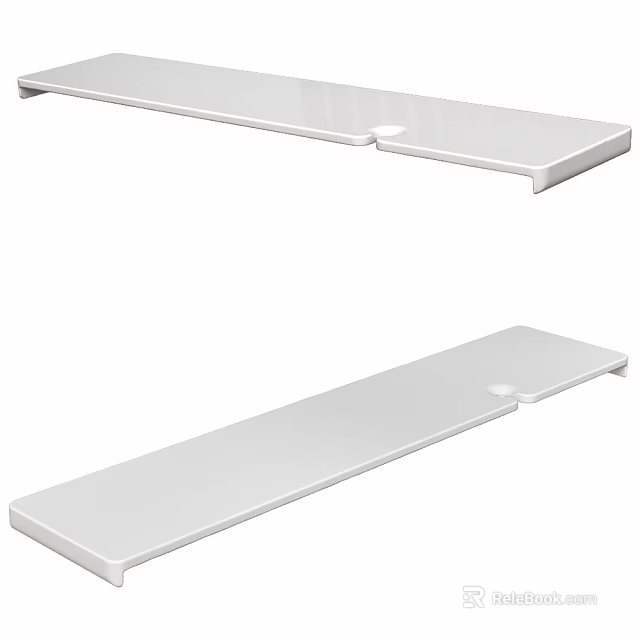 White Long Dish Drying Racks For Kitchen Daily Washing Essentials 3d model 