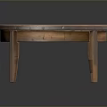 Round Wooden Coffee Table With Natural Wood Grain And Solid Wood Legs