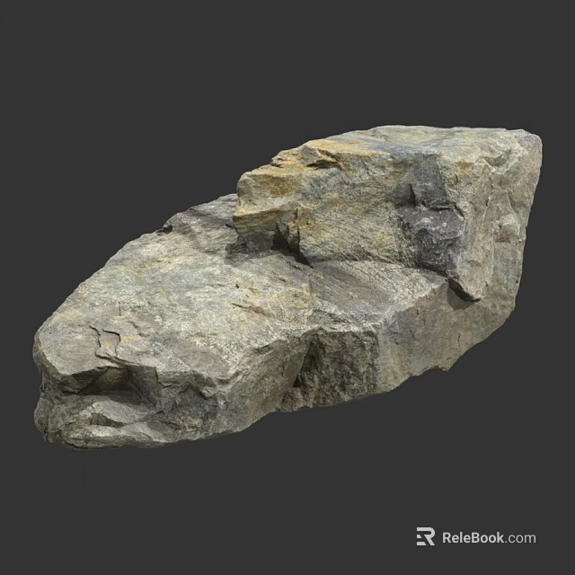 Wooden Stone Material with Natural Rough Texture and Irregular Shape Design 3d model