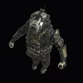 Futuristic Military Game Movie Character In Full Body Armored Suit With Tactical Gear