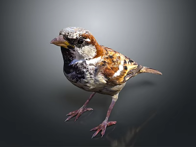 Cute Sparrow Shaped Decorative Resin Figurine Home Living Room Table Accessory Decoration Piece 3d model