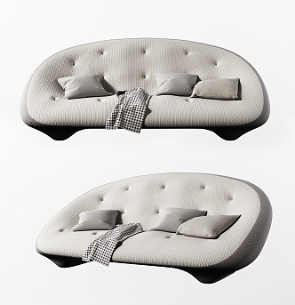 Modern double sofa 3d model