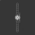 Decorative Sword with Gold Crescent Hilt Turquoise Crossguard and Engraved Silver Blade