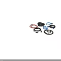 Industrial Equipment Cables With Colorful USB HDMI Connectors Coiled On White Background