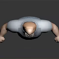 3D Cartoon Male Character With Stocky Build Blue Shirt Sunglasses And Beard Design