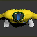 Brazilian Soccer Uniform With Yellow Shirt Blue Shorts White Socks Number 7 And Flag Pattern