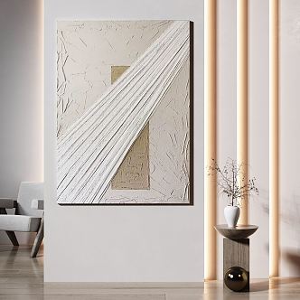 Modern abstract painting decorative painting 3d model