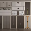 Modern Kitchen Cabinet Door Designs With Various Patterns And Decorative Elements 3d model