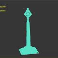 Intricate Stone Sculpture Carving With Ornate Top Design And Green Base