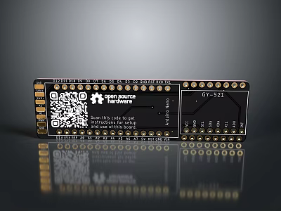 MOON AUTO Electronic Module With QR Code And UF254 Model Identification 3d model
