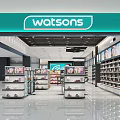 Watsons Store Bright Interior With Shelves Displaying Personal Care Products And Cosmetics