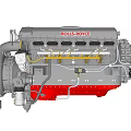 Modern engine car engine 3d model