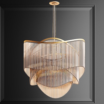 Light Luxury Crystal Chandelier 3d model