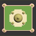 Taj Mahal 3D Model With Golden Dome Minarets Green Base And Pink Edges