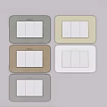 Various Color Switch Panels With Multiple Switches For Home Interior Design 3d model