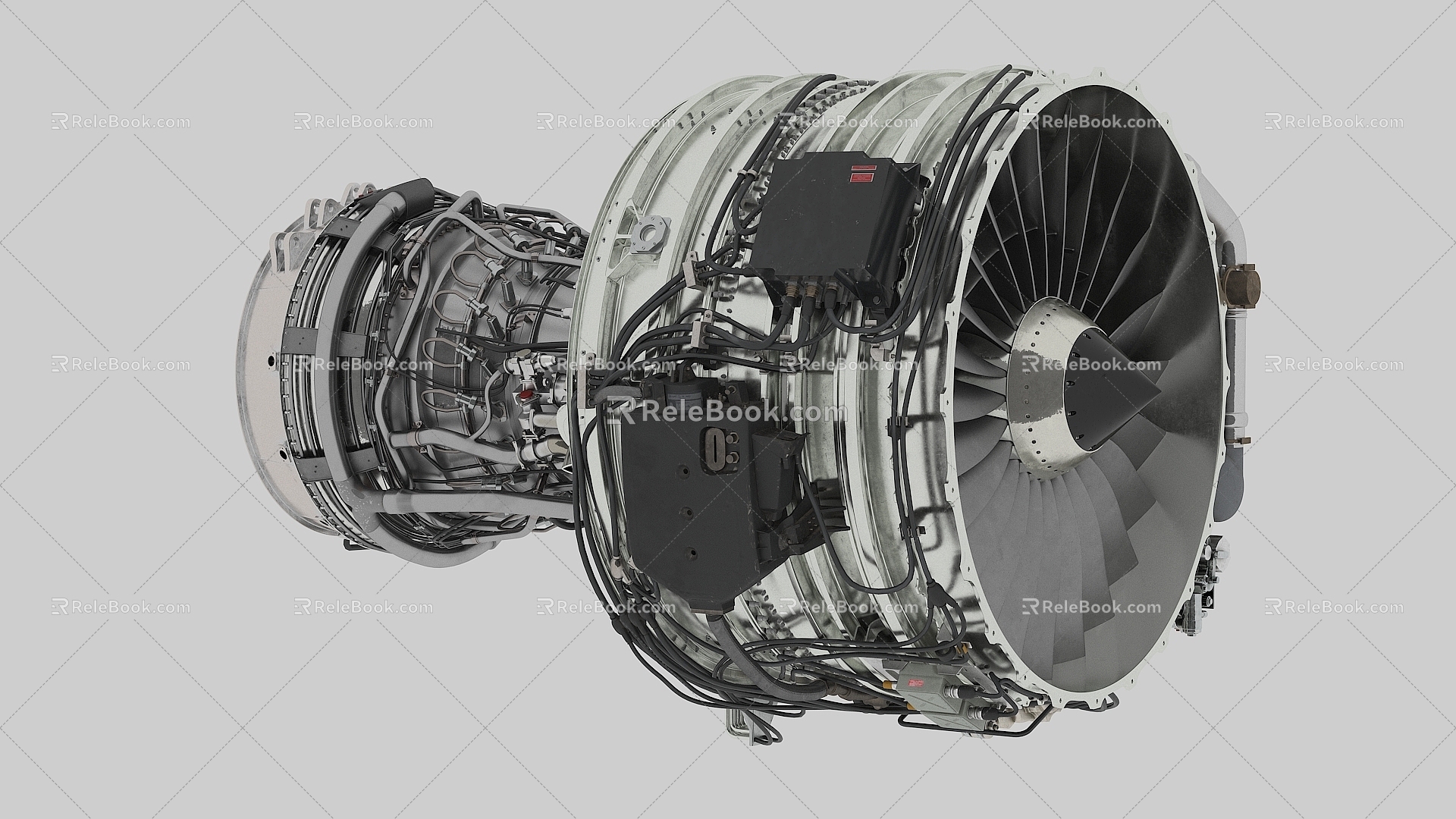 Jet engine CFM56 CFM567B engine jet engine aircraft engine aircraft engine turbofan 3d model