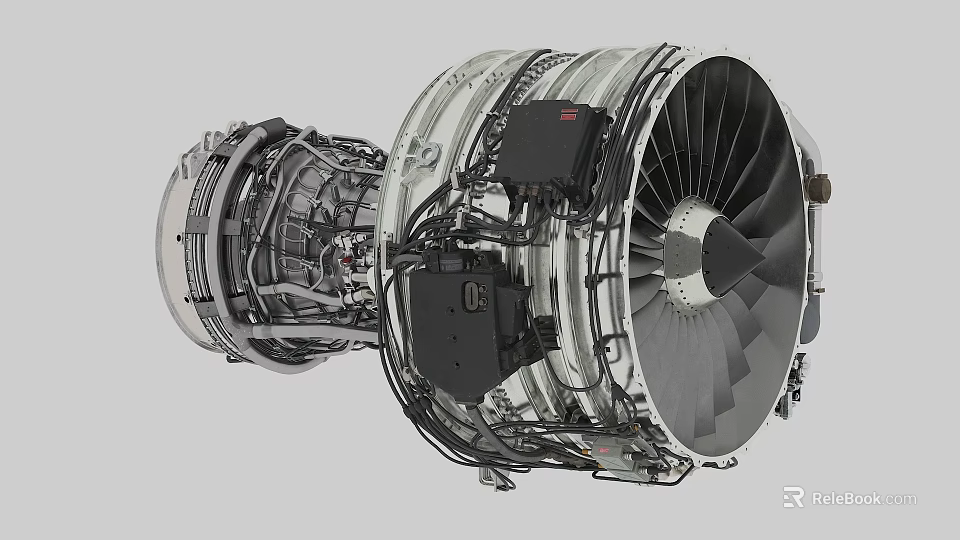 High Performance Industrial Aero Engine With Turbine Blades And Complex Mechanical Structure 3d model 