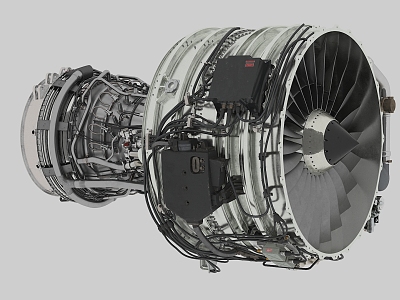 Jet engine CFM567B engine jet engine aircraft engine aircraft engine turbofan 3d model