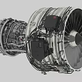 Jet engine CFM567B engine jet engine aircraft engine aircraft engine turbofan 3d model