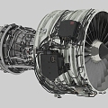 Jet engine CFM56 CFM567B engine jet engine aircraft engine aircraft engine turbofan 3d model