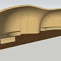 Wooden Outdoor Chair With Curved Design In Natural Wooden Floor Setting