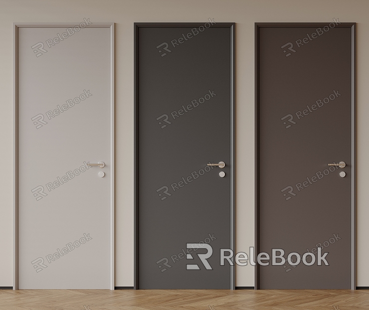 Room door single door bedroom door minimalist door invisible door handle door kitchen door flat door model