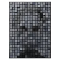 Modern 3D Photo Frame With Square Gray Black Cubes Mosaic Design