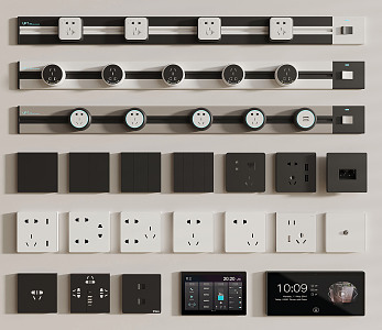 Modern switch socket 3d model