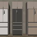 Modern Multi Door Refrigerator Freezers In Three Different Colors With Sleek Design