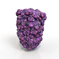 Unique Purple Wooden Stone Decorative Sculpture With Bumpy Textured Surface
