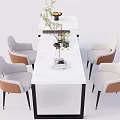 Nakajima counter bar counter operating table dining table and chairs 3d model