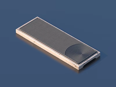 Household Non slip Mat With Striped Surface And Spiral Pattern For Daily Use 3d model