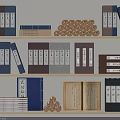 Bookshelf With Various Colored Books Ancient Scrolls Stacked And Upright Volumes For Library Study Decor