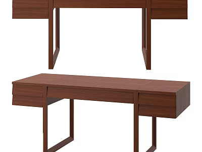 Modern Wooden Vanity Dresser With Drawers And Simple Structure Design 3d model