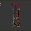 Modern Red Wooden Food Storage Rack With Multi Tiered Design For Kitchen