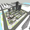 Modern Industrial Factory Building With Urban Roads Green Spaces And High Rise Structures