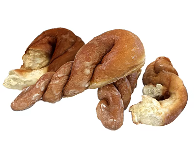 Fresh Baked Homemade Twisted Bread Rolls With Golden Brown Crust And Soft Interior 3d model