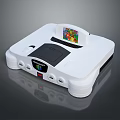 White Retro Game Console With Screen Buttons And Gaming Slot Design