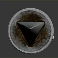 Traditional Metal Spear With Wooden Handle On Gray Gradient Background
