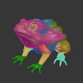 Golden Frog Statue With Textured Surface And Shiny Appearance On Black Base